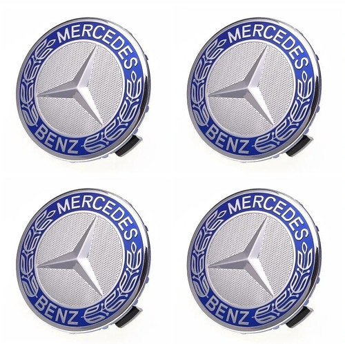 Blue mercedes benz 75mm - blue,