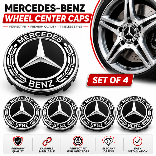 Mercedes black alloy wheel - 4x,