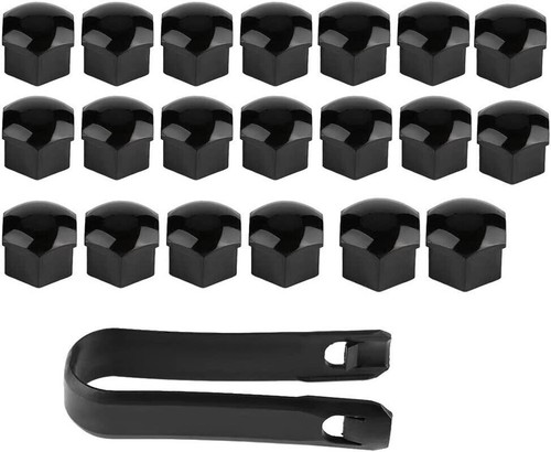 20pc 17mm black gloss - 17mm,